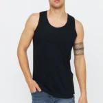 גופיית גבר בייסיק צבע שחור